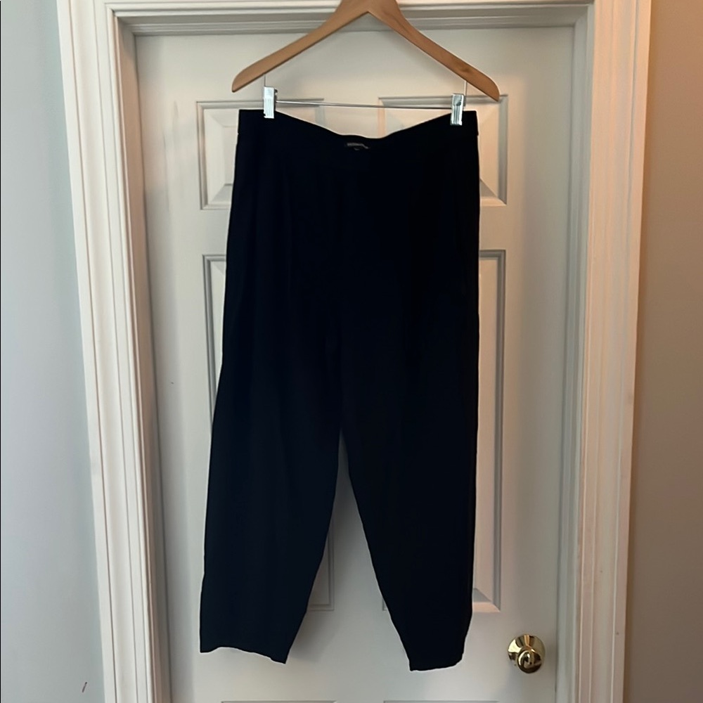 Eileen Fisher Black ankle crop pants